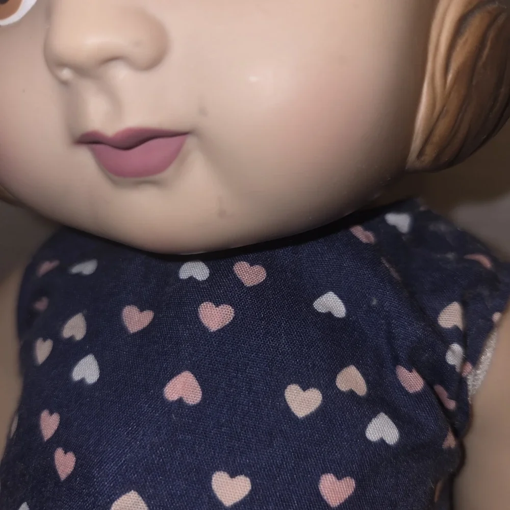 Daisy Kingdom Pansy Craft Doll Brown Hair Brown Eyes Style 4032 Hard PVC Display